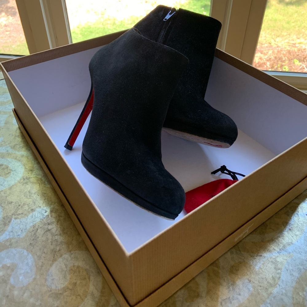 Christian Louboutin Suede Ankle Bootie